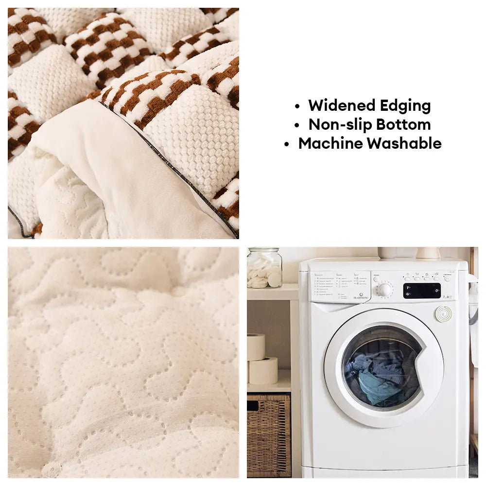 Matelas pour animaux en peluche fait main avec housse de canapé confortable à carreaux