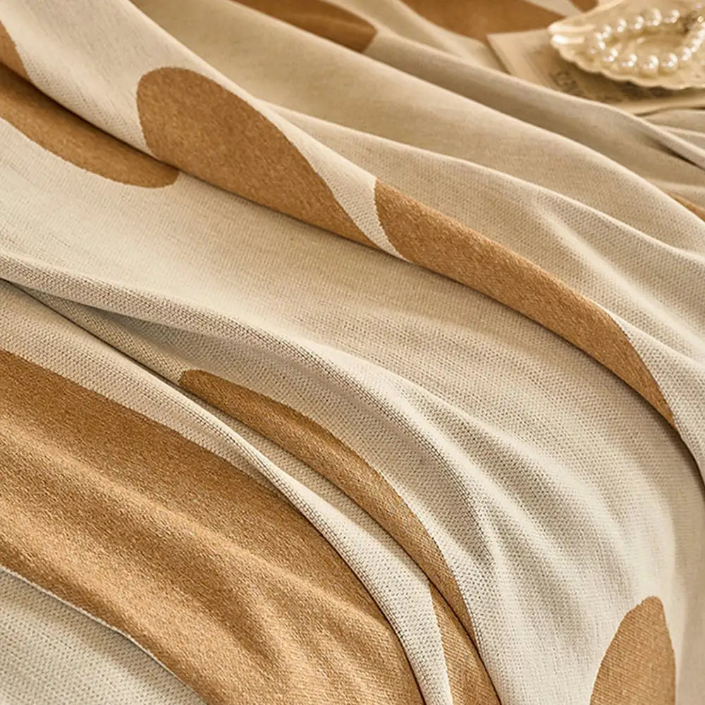 Housse de canapé universelle multifonctionnelle en chenille motif vague Ice Cream toutes saisons