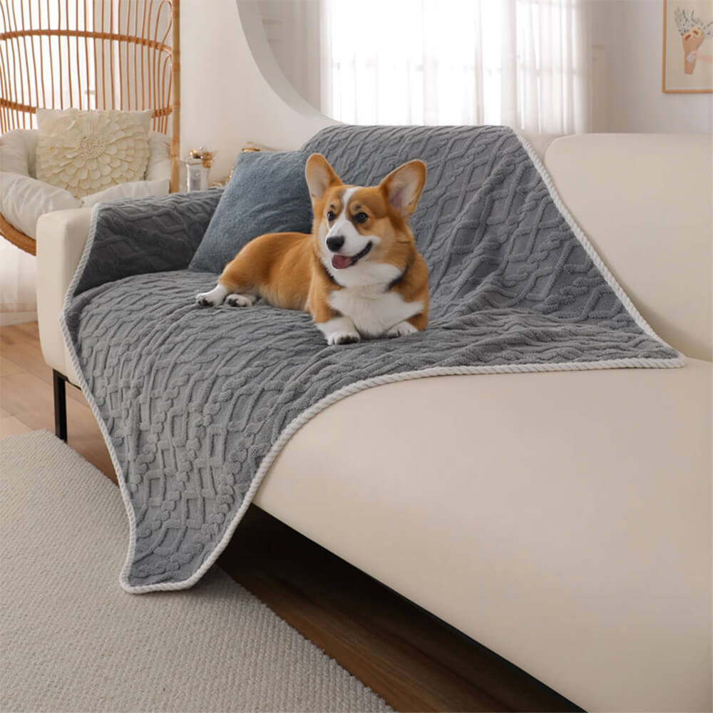 Couverture polaire luxueuse imperméable pour chien douce et chaude