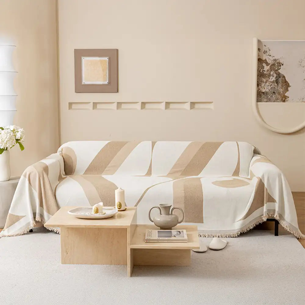 Housse de canapé universelle en chenille d’art moderne pour toutes les saisons
