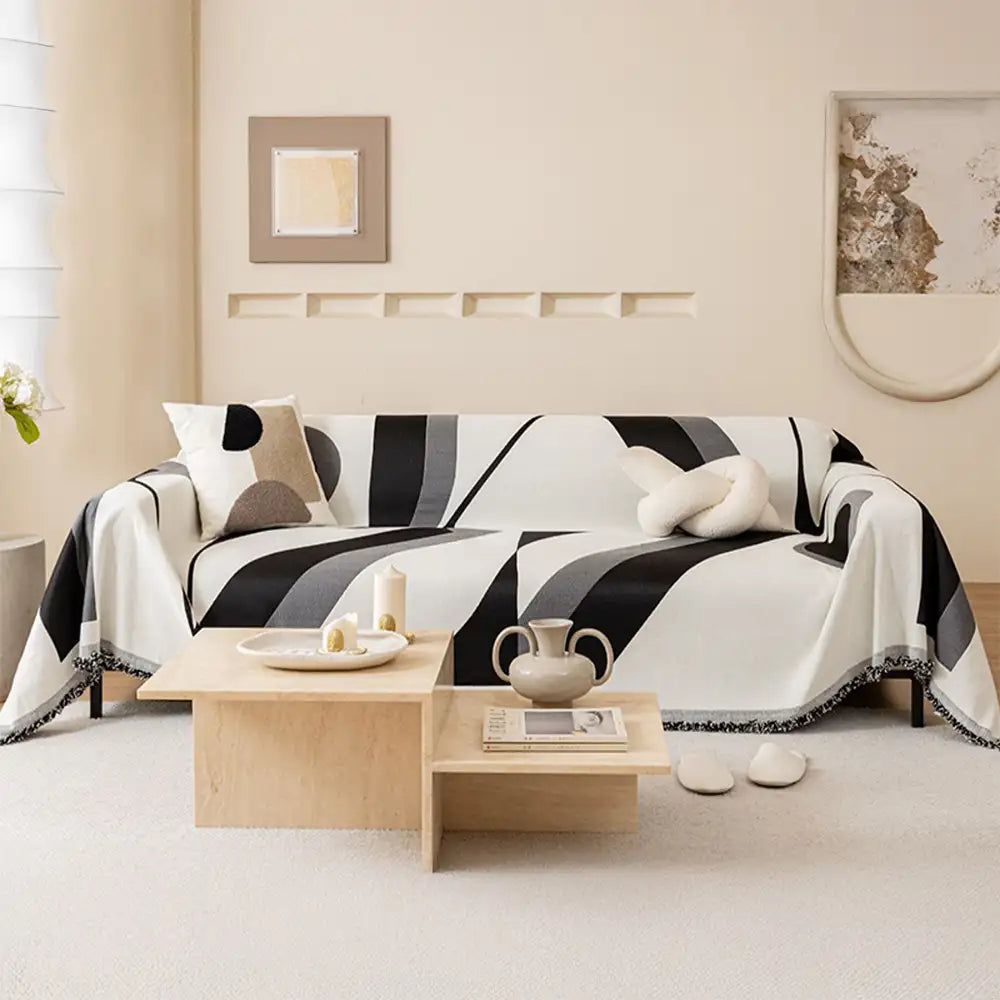 Housse de canapé universelle en chenille d’art moderne pour toutes les saisons
