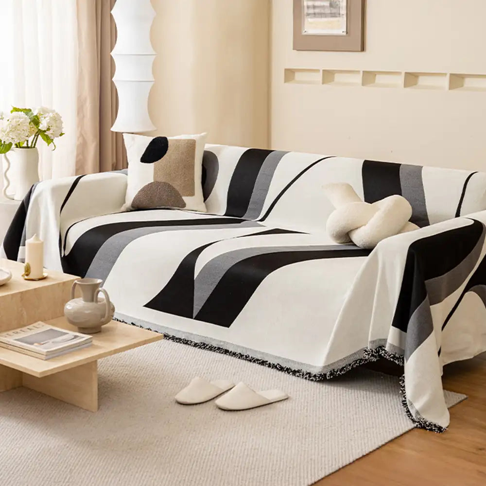 Housse de canapé universelle en chenille d’art moderne pour toutes les saisons