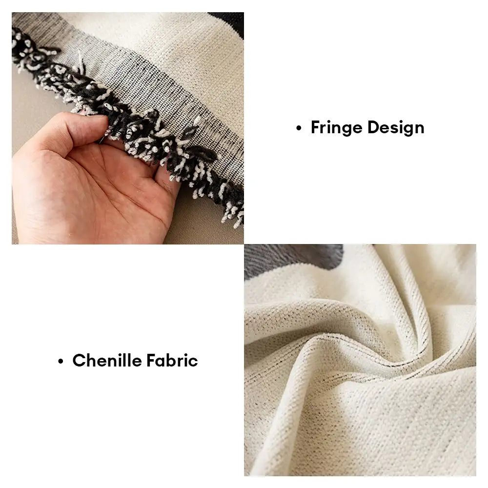 Housse de canapé universelle en chenille d’art moderne pour toutes les saisons