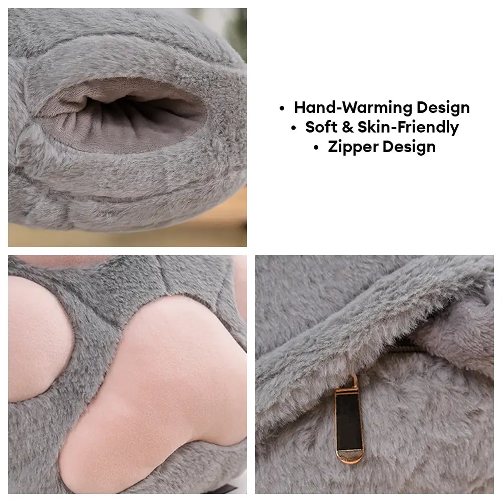 Ensemble coussin en forme de patte de chat multifonction et couverture douce en peluche courte