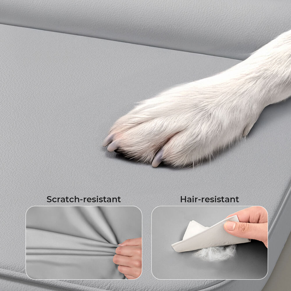 Lit orthopédique pour chien en tissu technique étanche et résistant aux rayures