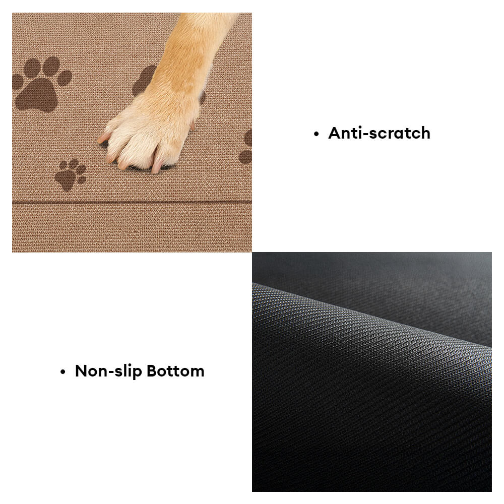 Tapis de nourrissage pour animaux antidérapant et absorbant motif pattes et os pour chien et chat
