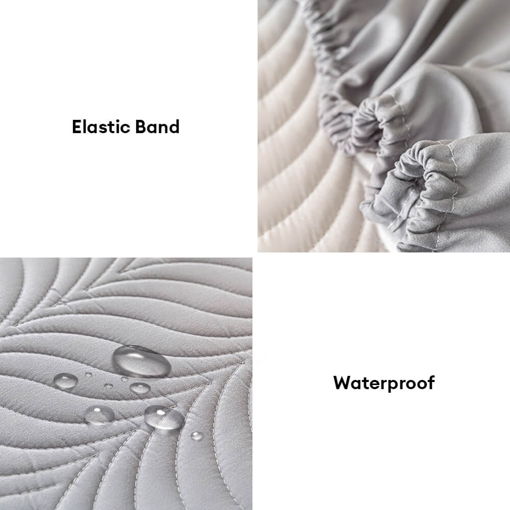 Housse de matelas imperméable matelassée pour animaux avec design à couture zippée