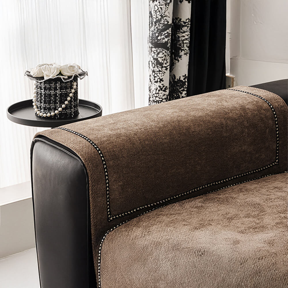 Housse de canapé en chenille antidérapante à poids élevé jacquard moderne et simple
