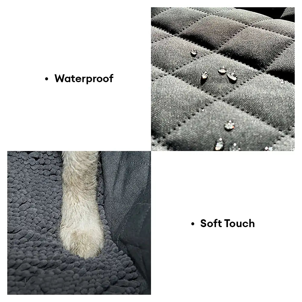 Housse de siège arrière pour animaux hamac en chenille douce imperméable et anti-saleté