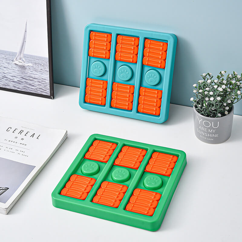 Jouet puzzle pour chien avec gamelle interactive carrée lente