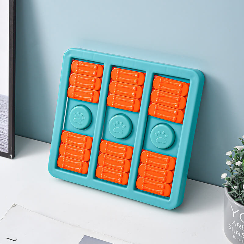 Jouet puzzle pour chien avec gamelle interactive carrée lente