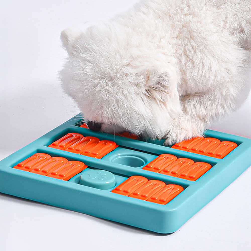 Jouet puzzle pour chien avec gamelle interactive carrée lente
