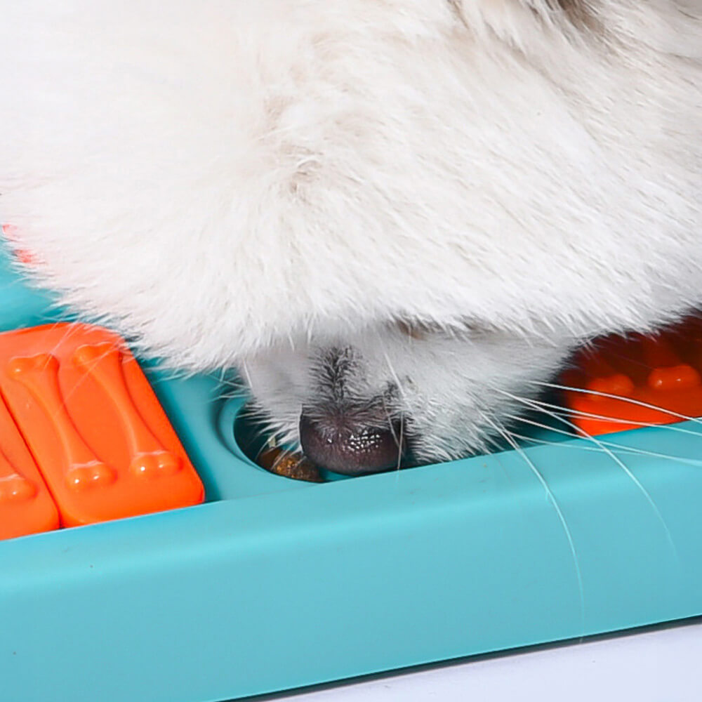 Jouet puzzle pour chien avec gamelle interactive carrée lente