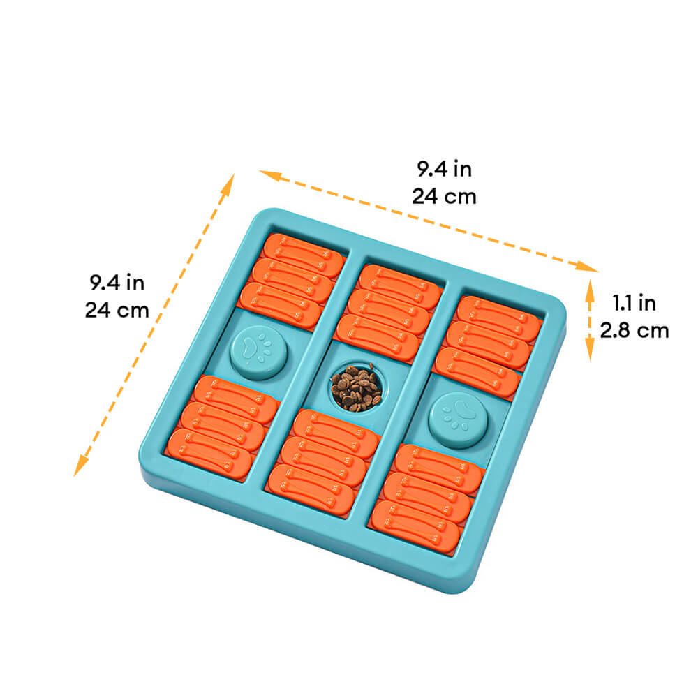 Jouet puzzle pour chien avec gamelle interactive carrée lente