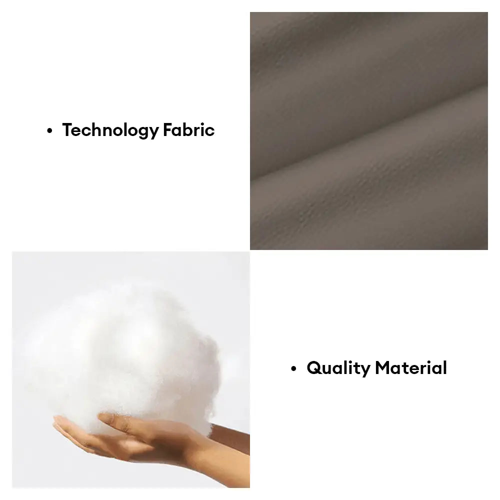 Lit pour chien carré en tissu technologique apaisant imperméable et résistant aux rayures