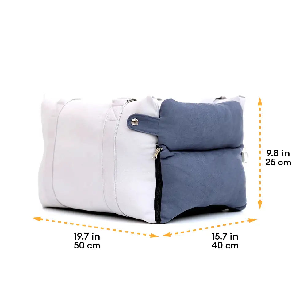 Sac de voyage pour chien à double usage avec doublure épaisse pour siège de voiture et console centrale