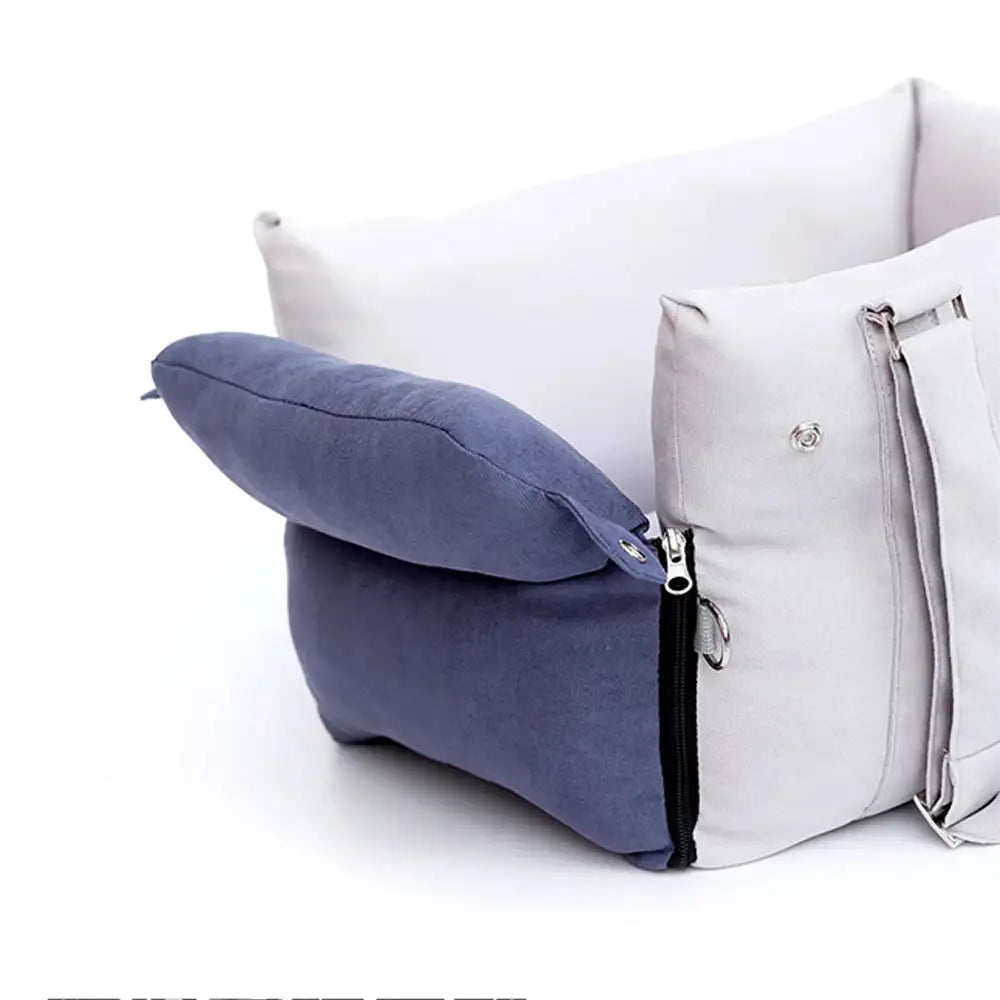 Sac de voyage pour chien à double usage avec doublure épaisse pour siège de voiture et console centrale