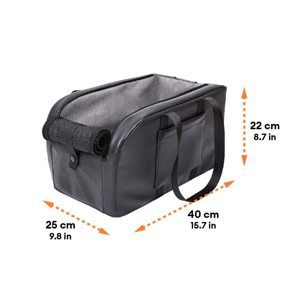 Siège auto détachable surélevé pour petits chiens console centrale