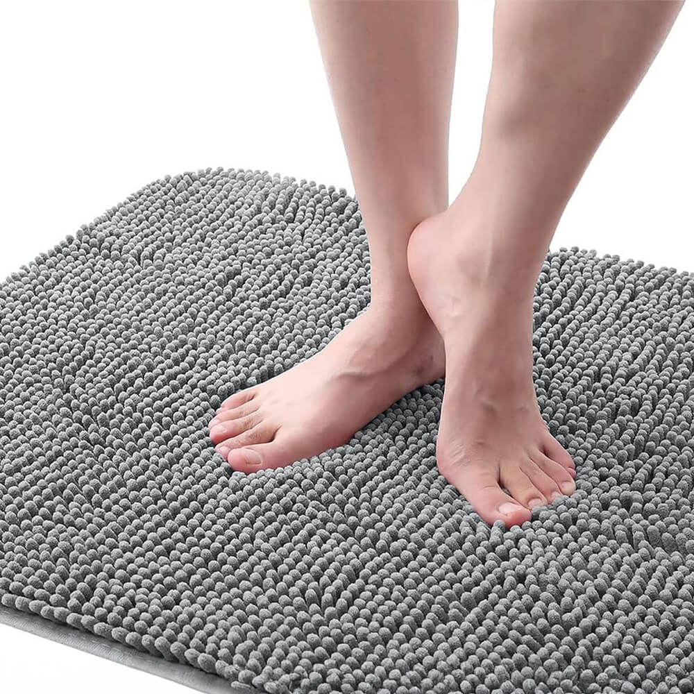 Tapis d'entrée en chenille ultra-absorbant et antidérapant pour pattes boueuses de chien