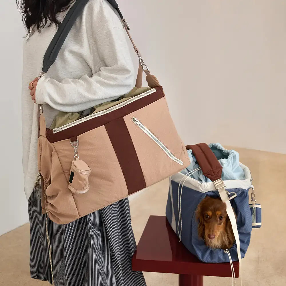 Sac de transport pour animaux de compagnie vintage, léger, étanche, de grande capacité pour les voyages.