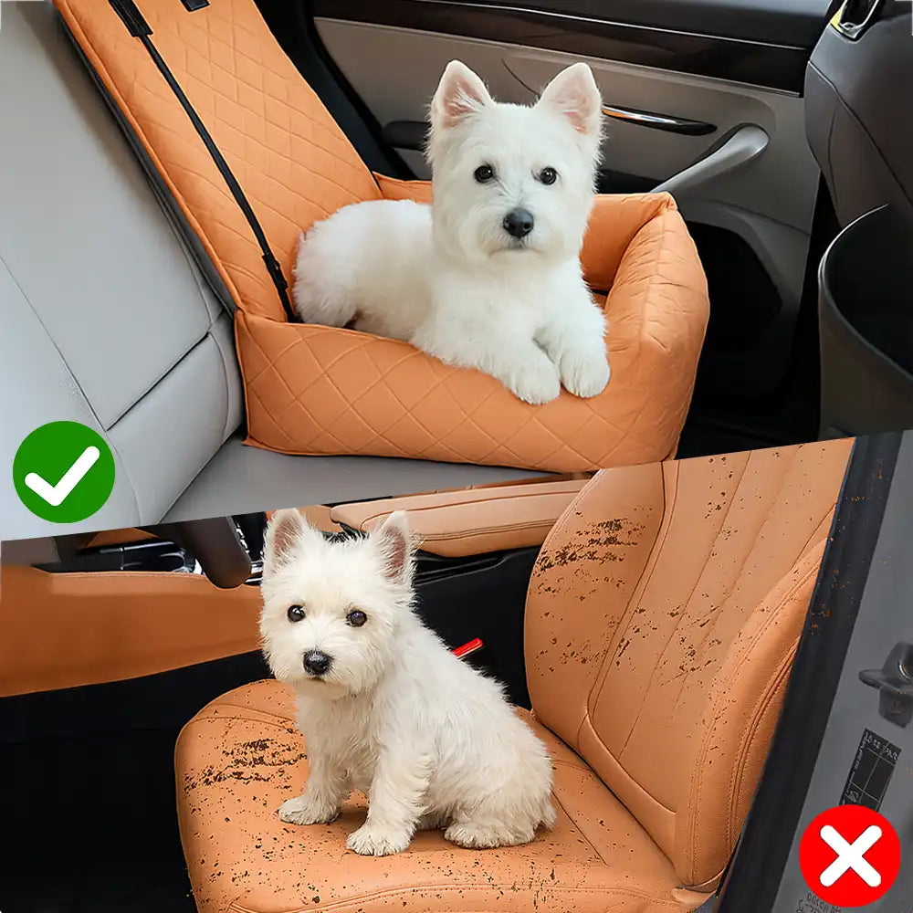 Lit de voiture pour chien en cuir PU résistant à l’eau et aux rayures