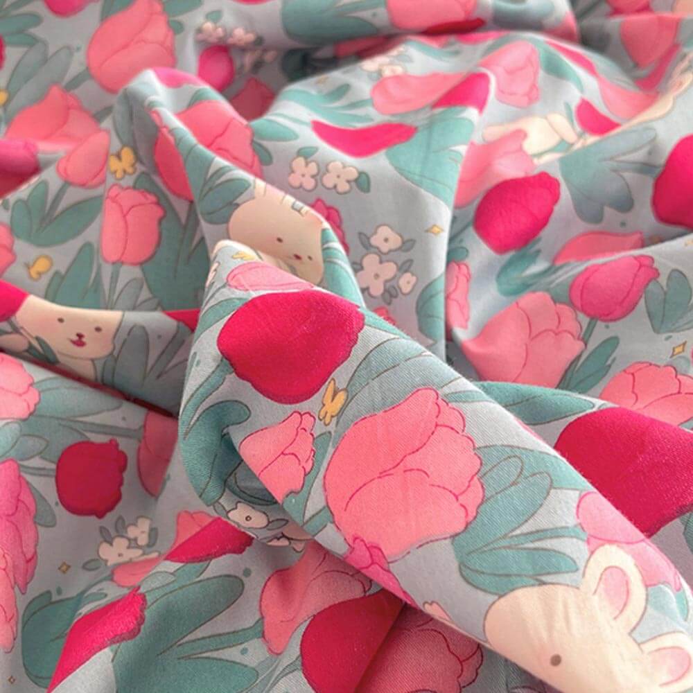 Parure de draps en coton floral respirant