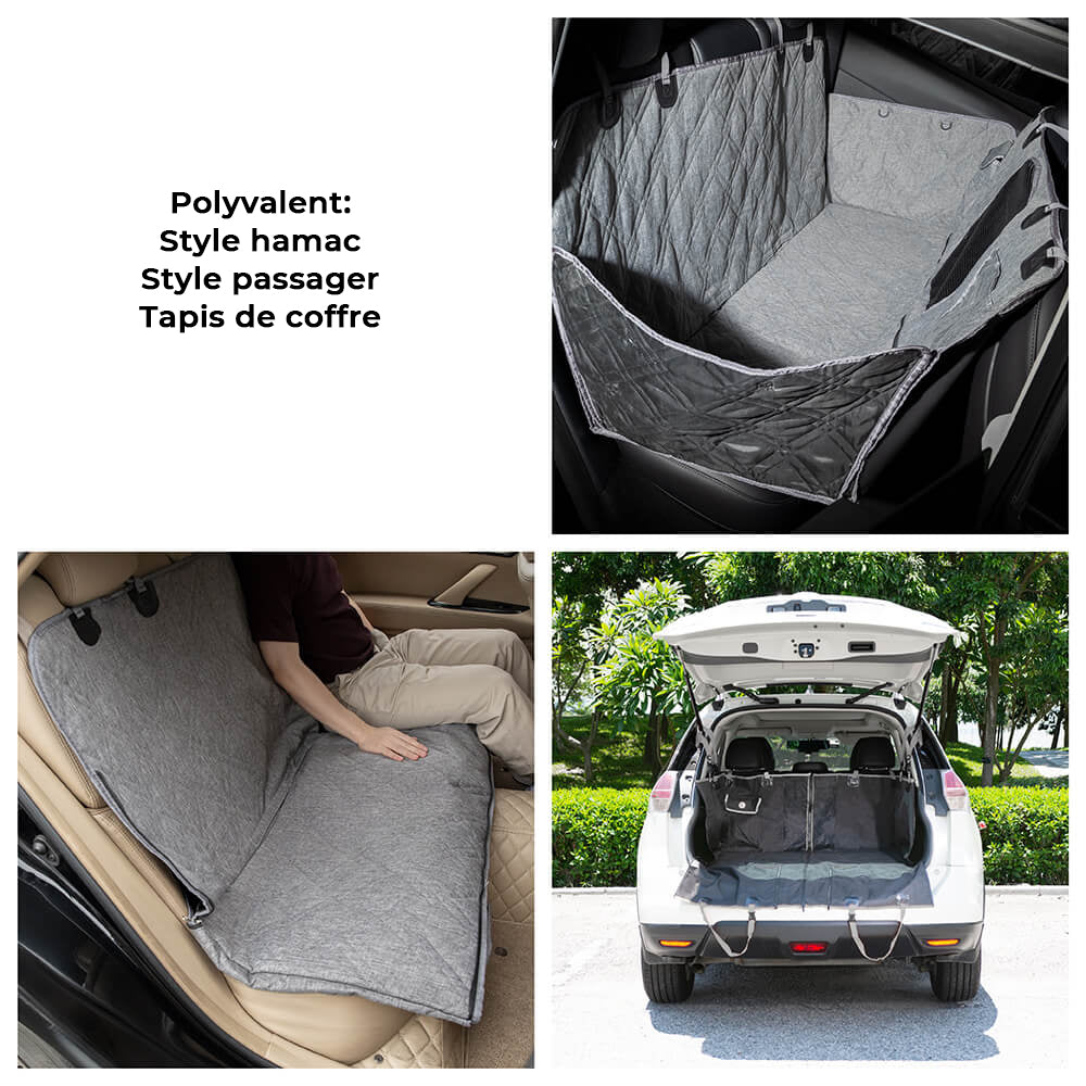 Protection-siège de voiture pour chien en tissu oxford imperméable et résistant aux rayures en tissu cationique
