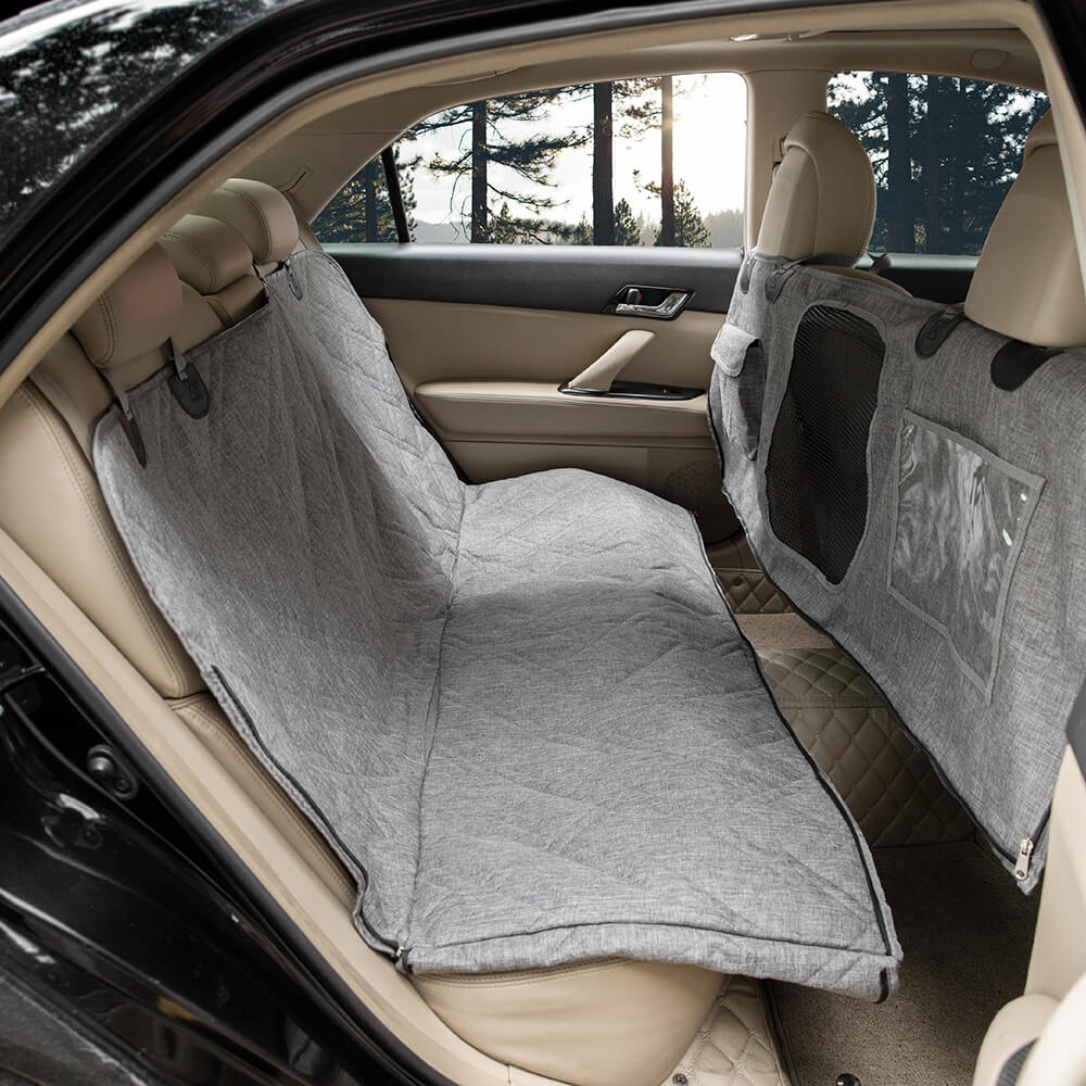 Protection-siège de voiture pour chien en tissu oxford imperméable et résistant aux rayures en tissu cationique