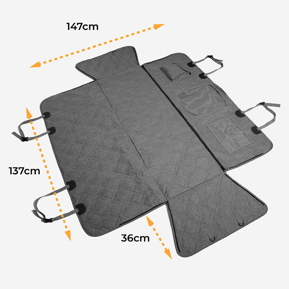 Protection-siège de voiture pour chien en tissu oxford imperméable et résistant aux rayures en tissu cationique