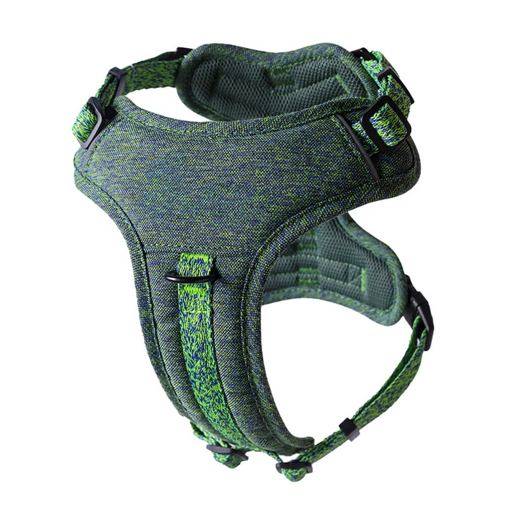 Harnais/laisse pour chien anti-traction en tissu recyclé et écologique