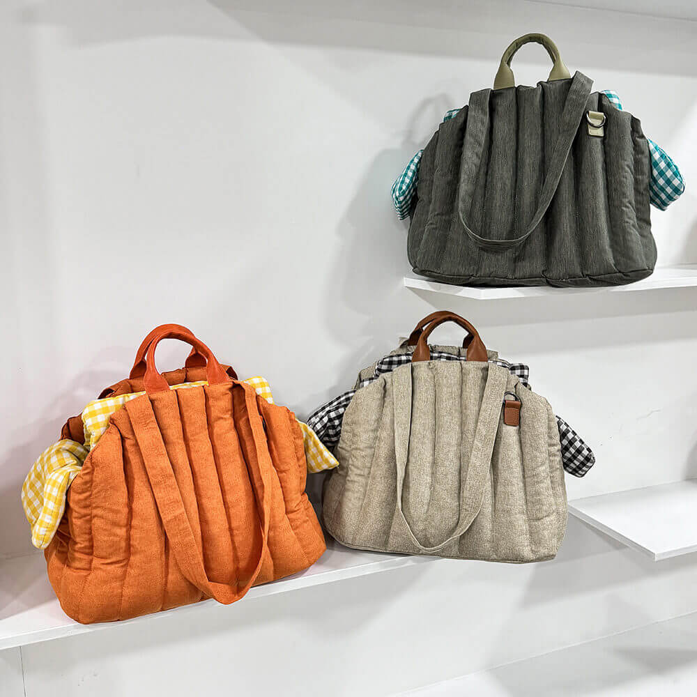 Sac de transport souple et polyvalent pour chien et chat à carreaux vichy