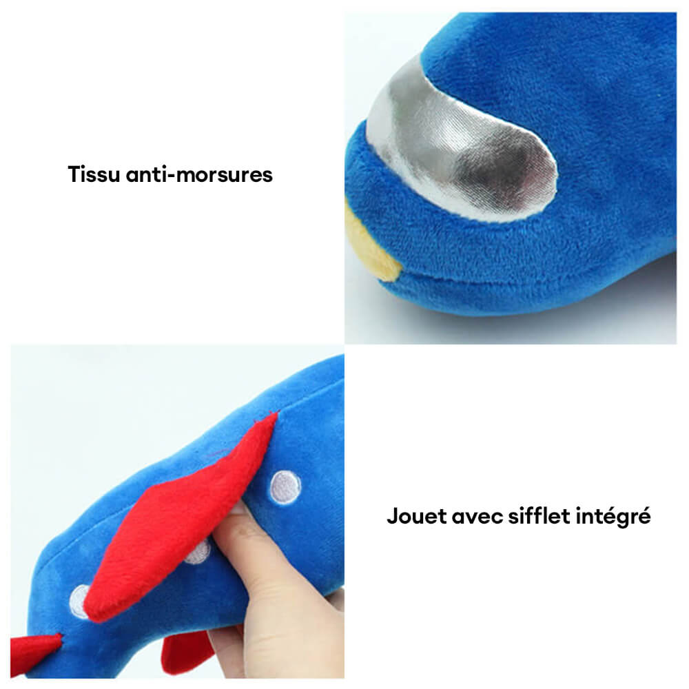 Jouet en Forme de Fusée Avion Squeaky pour Chien