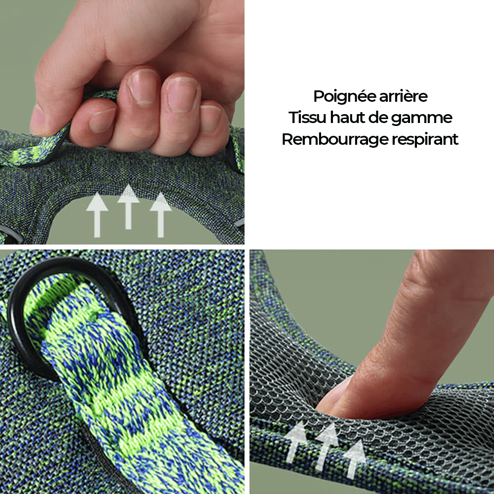 Harnais/laisse pour chien anti-traction en tissu recyclé et écologique