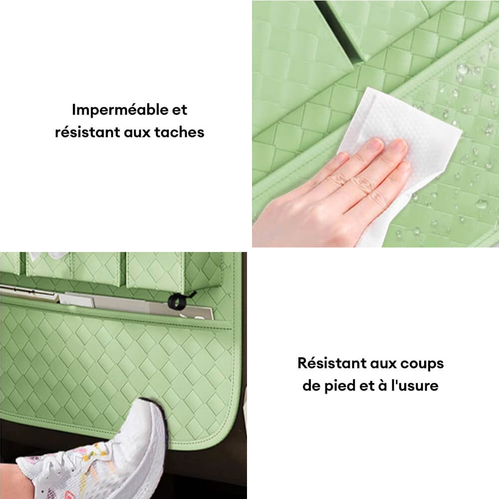 Sac de rangement suspendu écologique pour siège arrière de voiture pliable avec plateau