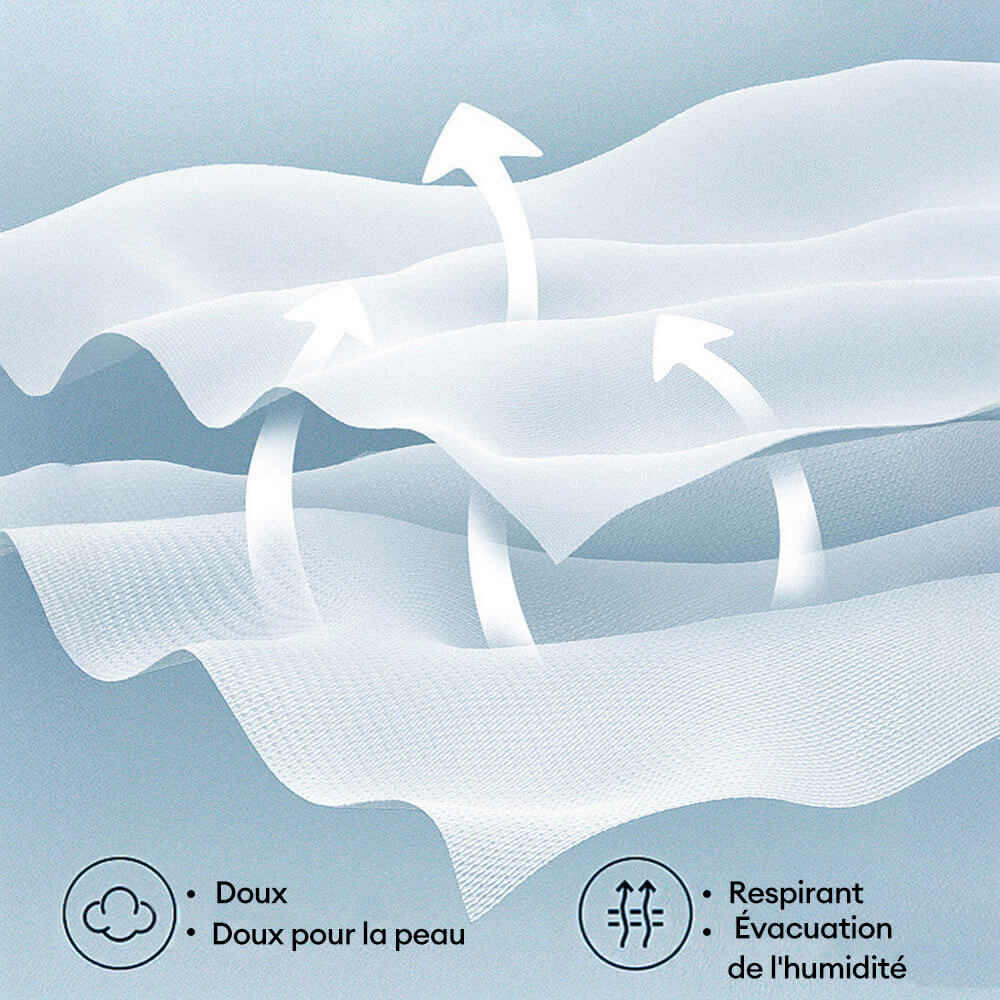 Parure de draps plats en toile fine respirante de luxe légère