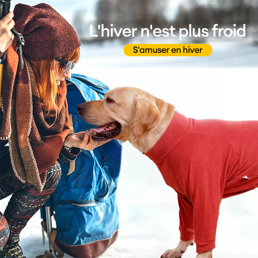 Pyjama polaire confortable pour chien vêtements de nuit idéaux pour grands chiens