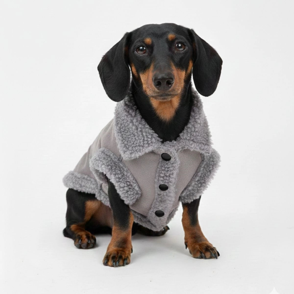 Veste pour chien en peau de mouton chaude et élégante pour l'hiver
