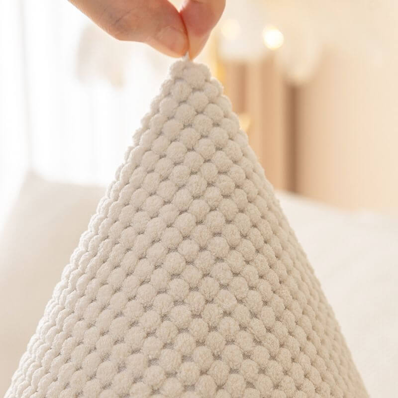 Housse de canapé en peluche de couleur unie simple