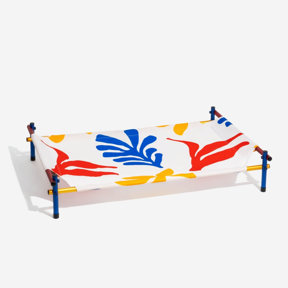 Lit élevé en aluminium avec imprimé estival - Paradis d'été