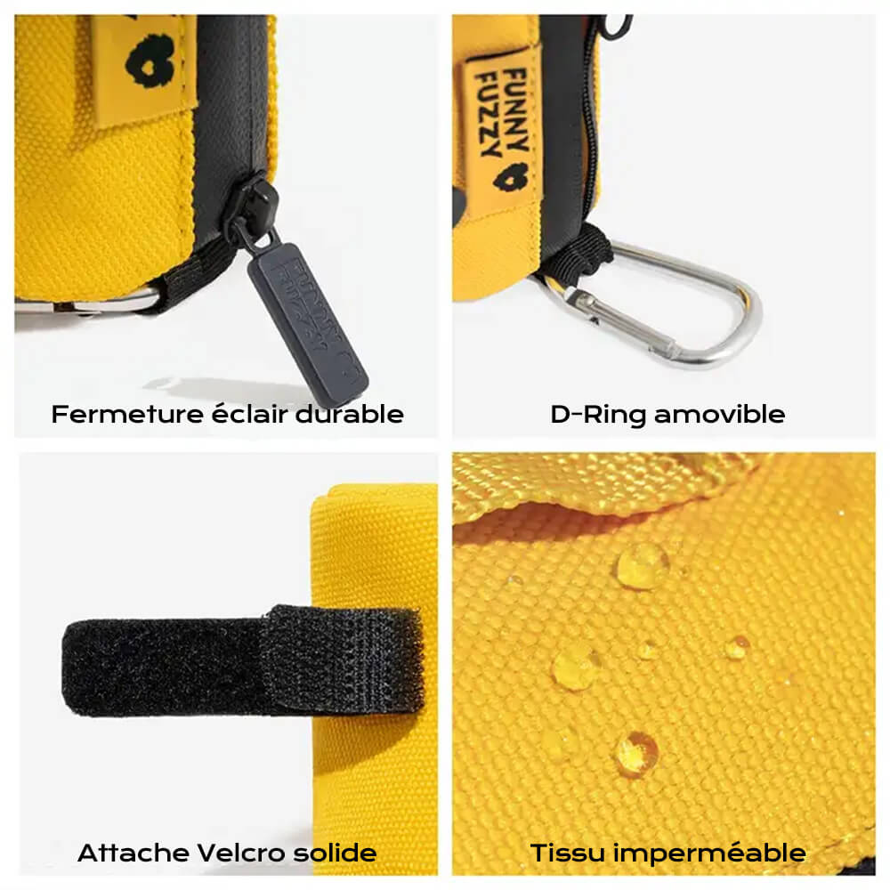 Distributeur de sacs à crottes étanche avec laisse FUNNYFUZZY - Flexi Walker