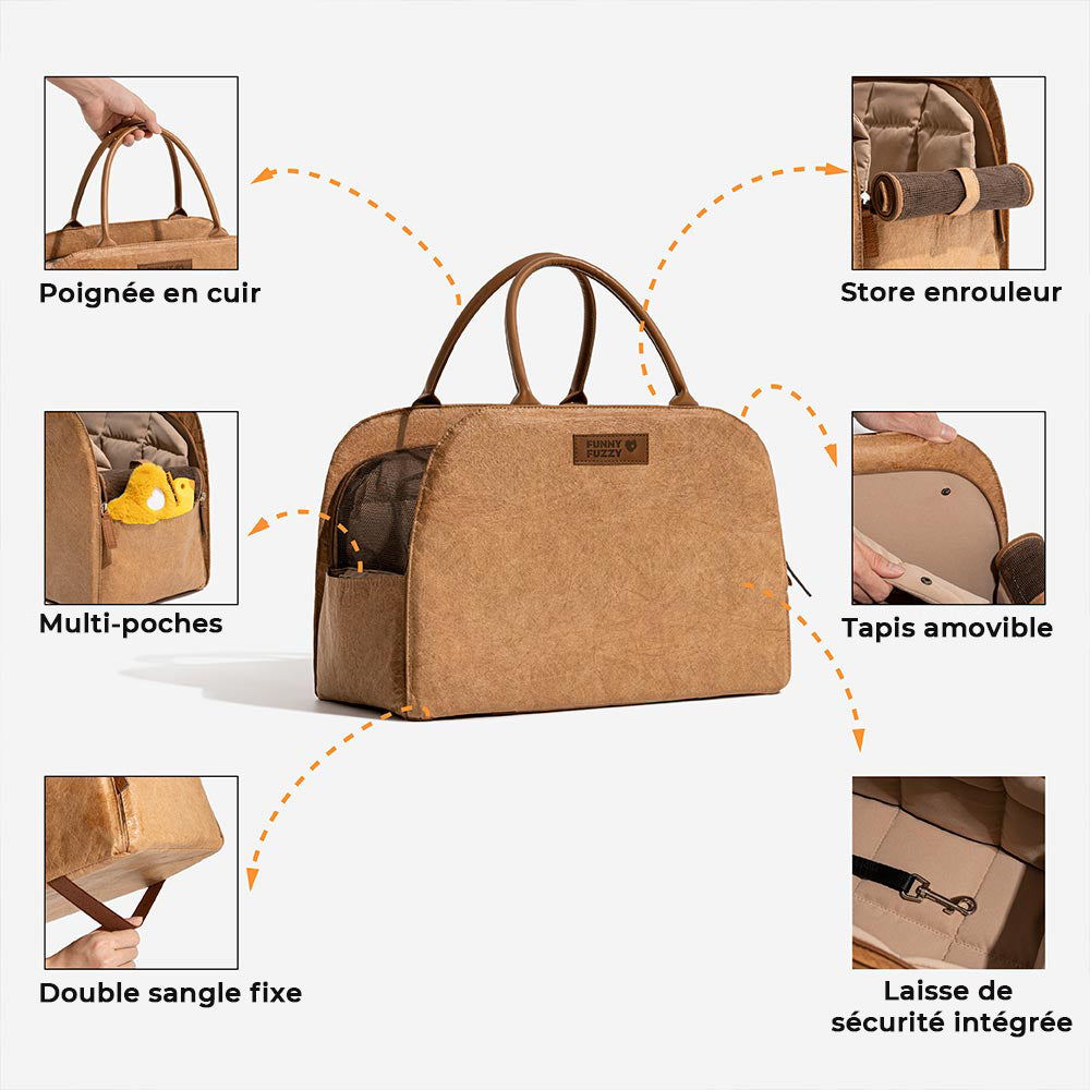 Sac de transport pour chat multi-fonction éco-responsable Vogue - City Roamer