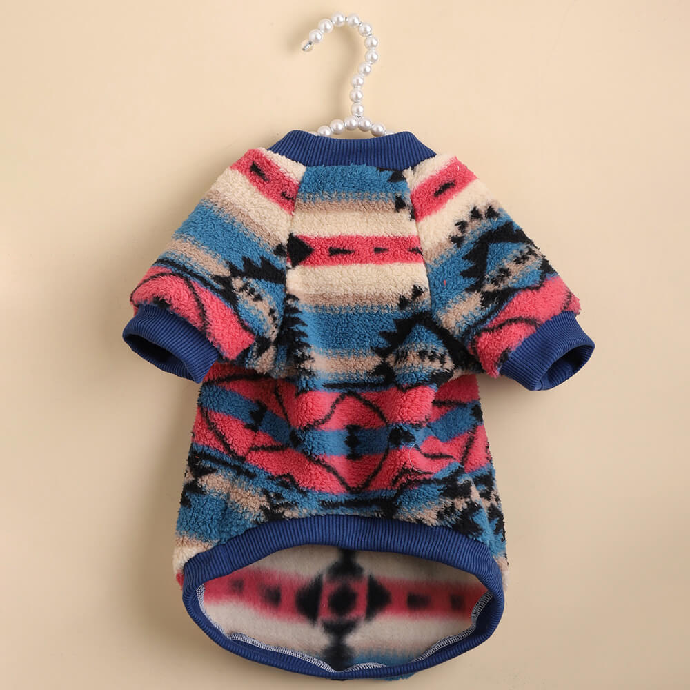 Pull rayé coloré pour chien vêtement d’hiver confortable et tendance-Exclusif app
