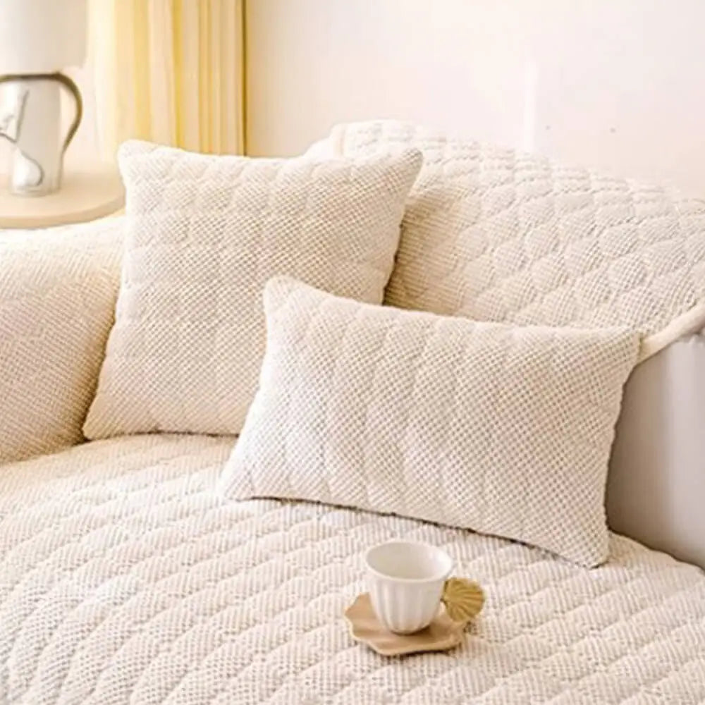 Housse de canapé en velours côtelé matelassé épais antidérapante