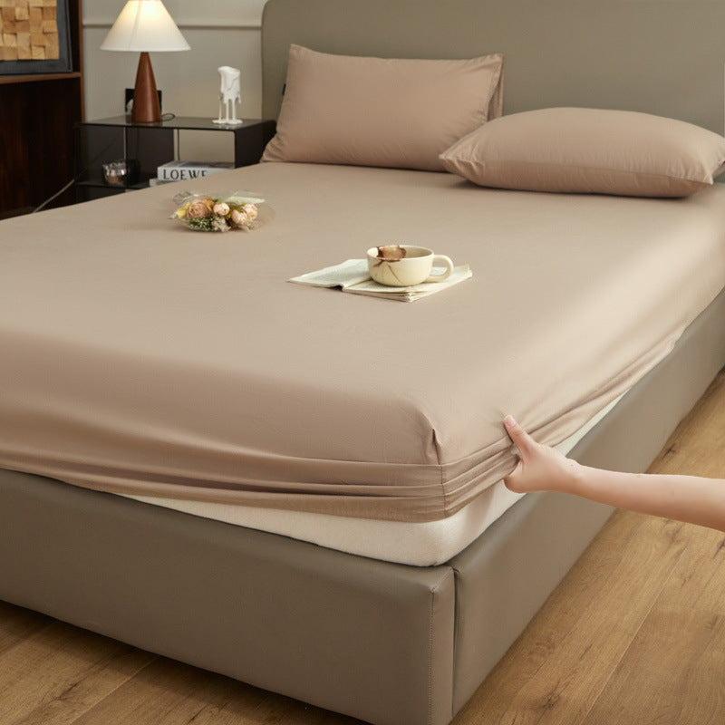 Housse de matelas classique en drap-housse imperméable double couche brossée