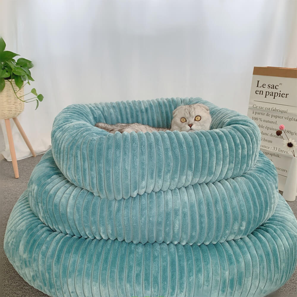 Canapé-lit tout-en-un luxueux et moelleux pour chien et chat chaud et durable