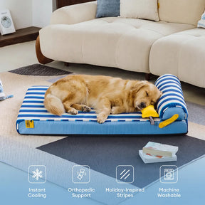 Lit orthopédique tapis rafraichissant grands chien - Chill Nest