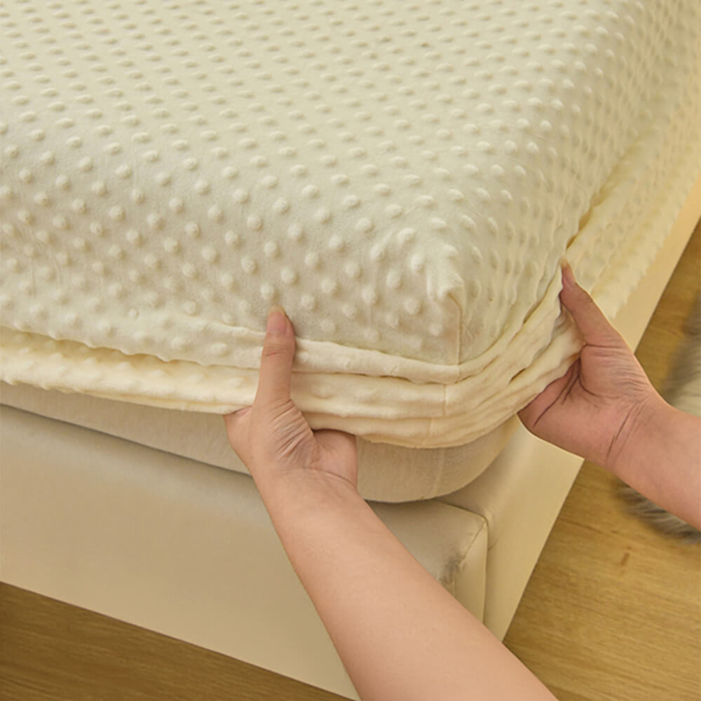 Housse de matelas ajustée anti-statique avec toucher massage confortable