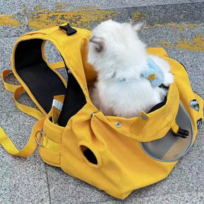 Sac de transport pour chat en toile respirante en forme de cœur