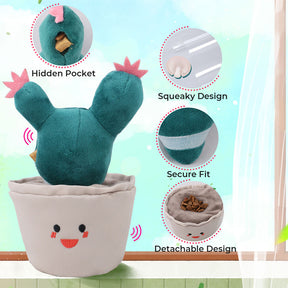 Jouet Cactus en peluche jouet couineur pour chien jouet interactif distributeur lent