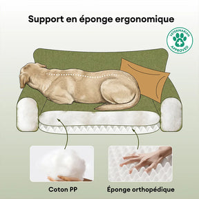 Panier orthopédique pour chien toutes saisons à double couche amovible – Rétro